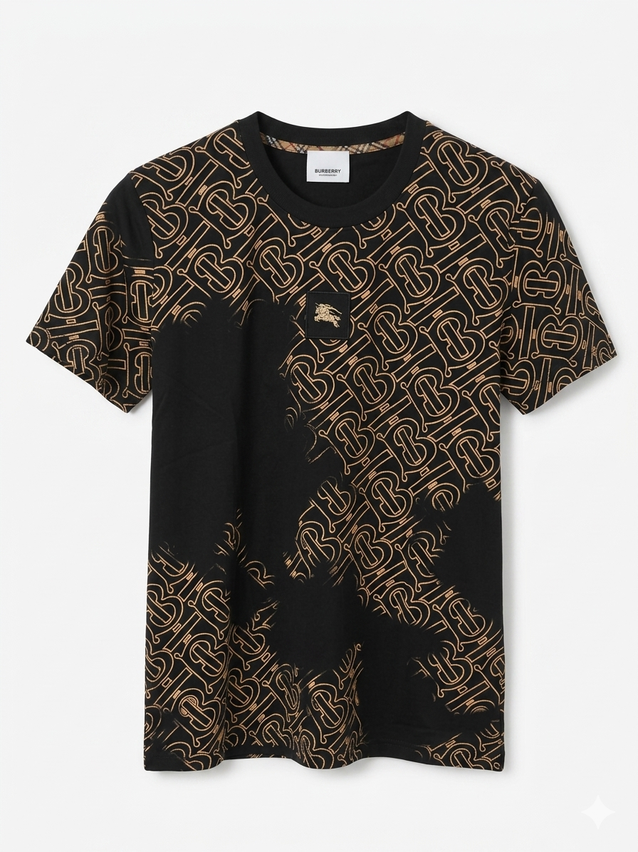 Burberry T-Shirt Cotton Fabric Made in Turkey
