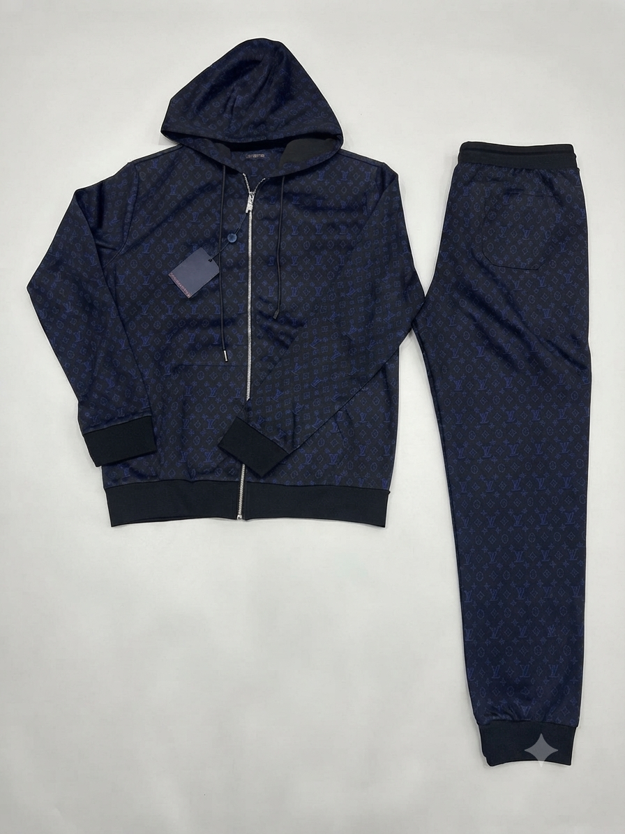 Louis Vuitton All-Over Monogram Hooded Tracksuit Set 1:1 Grade