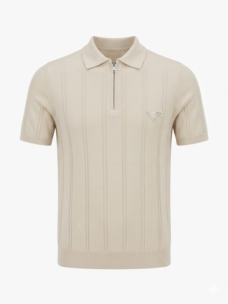 Prada  Polo 1:1 Grade Knitted Fabric Made in Turkey