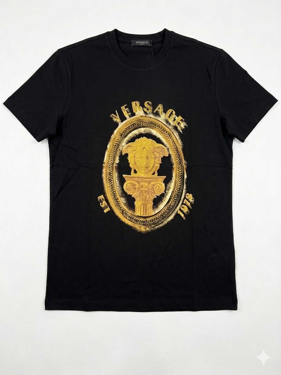 Versace T-Shirt Cotton Fabric Made in Turkey