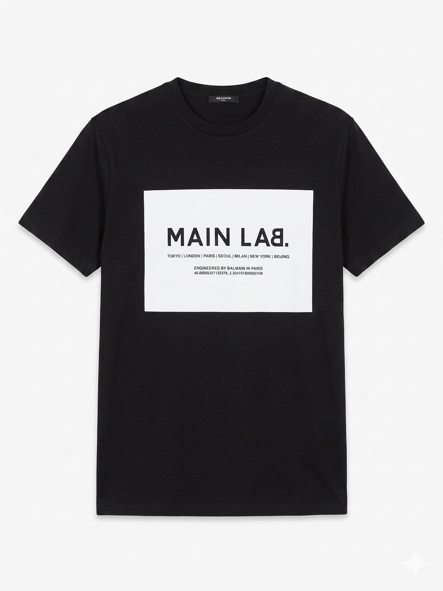 Balmain T-Shirt Cotton Fabric Made in Turkey