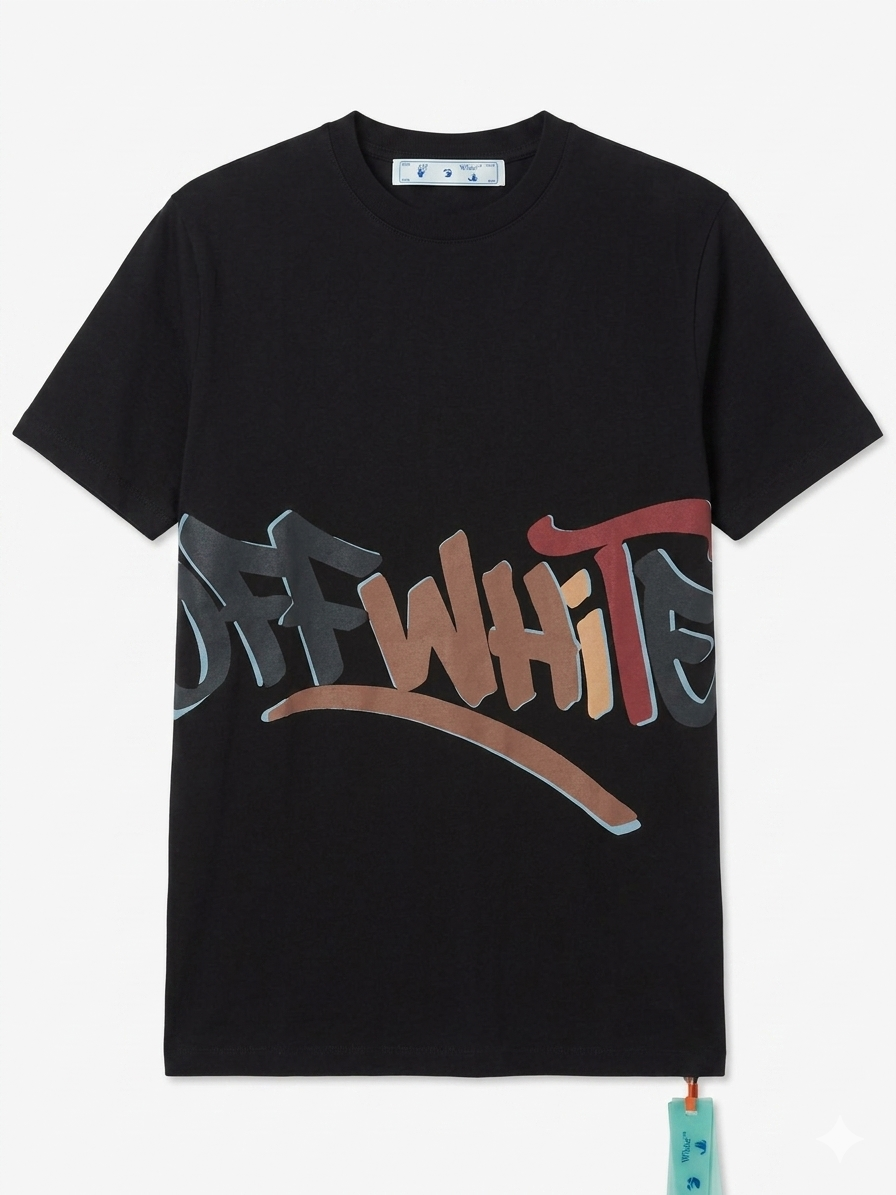 Off-White T-Shirt Cotton Fabric Made in Turkey
