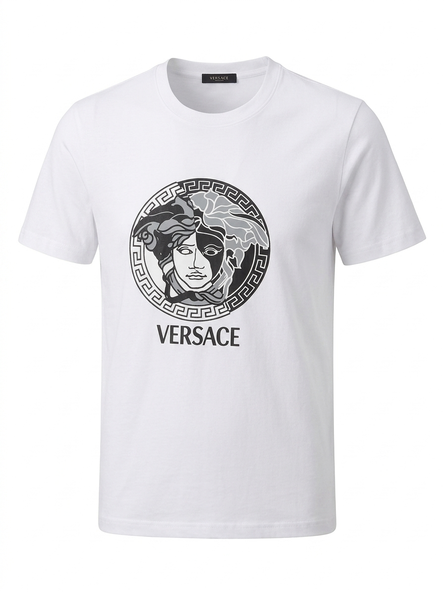 Versace T-Shirt Cotton Fabric Made in Turkey
