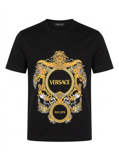 Versace T-Shirt Cotton Fabric Made in Turkey