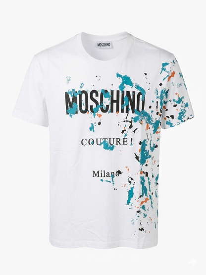 Moschino T-Shirt Cotton Fabric Made in Turkey