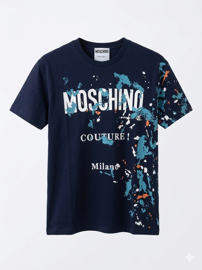 Moschino T-Shirt Cotton Fabric Made in Turkey