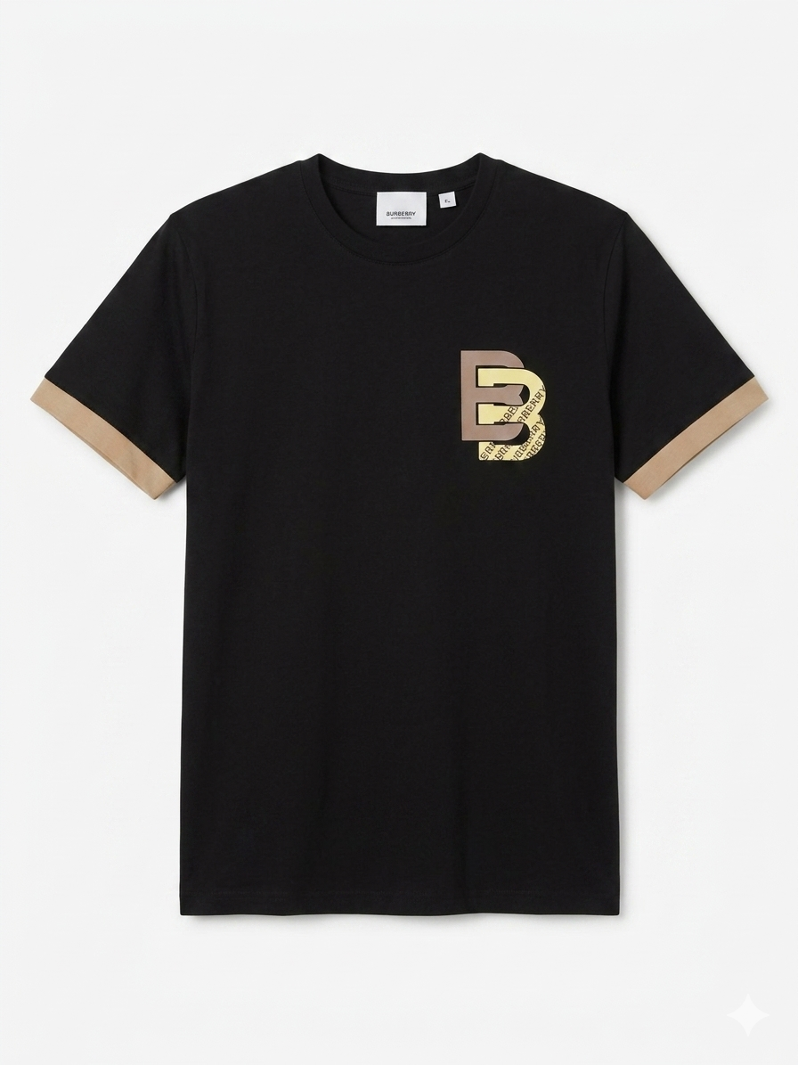 Burberry T-Shirt Cotton Fabric Made in Turkey