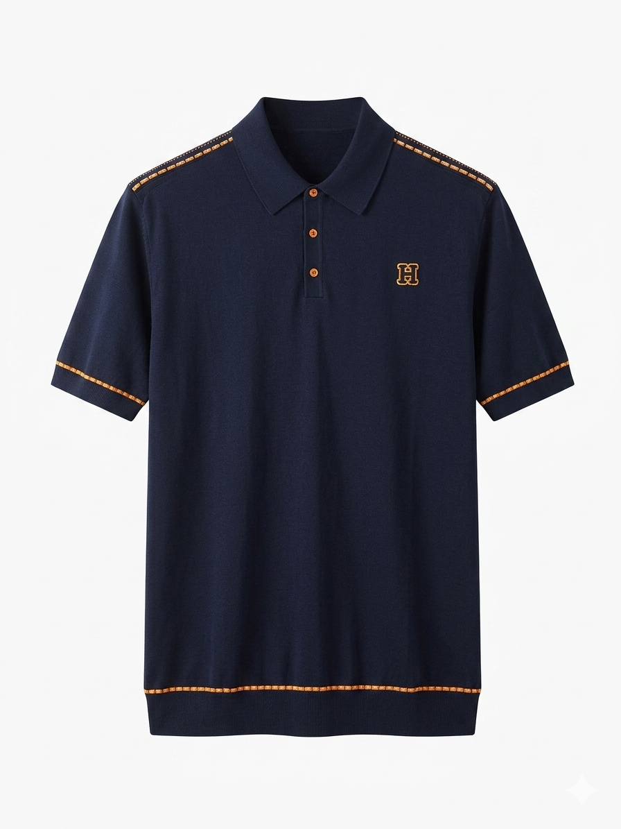 Hermes Polo 1:1 Grade Knitted Fabric Made in Turkey