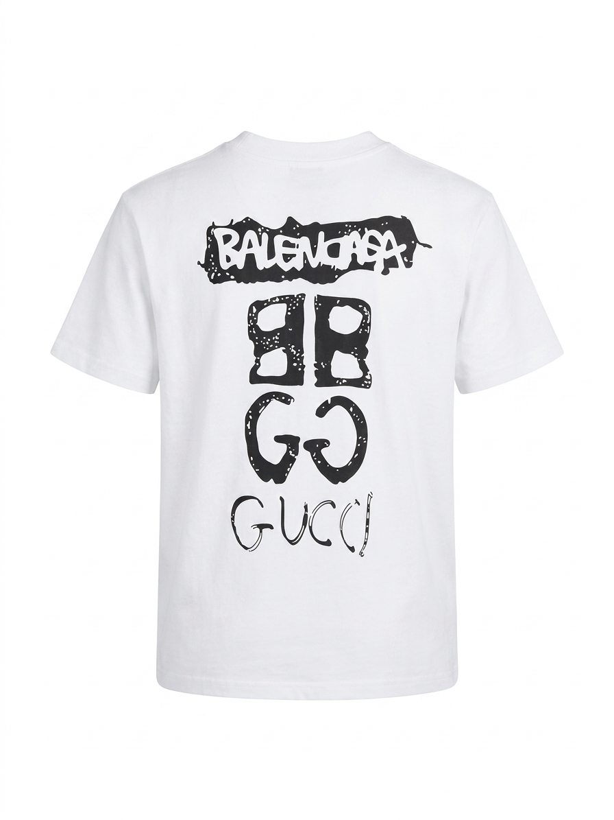 Gucci x Balenciaga T-Shirt Cotton Fabric Made in Turkey