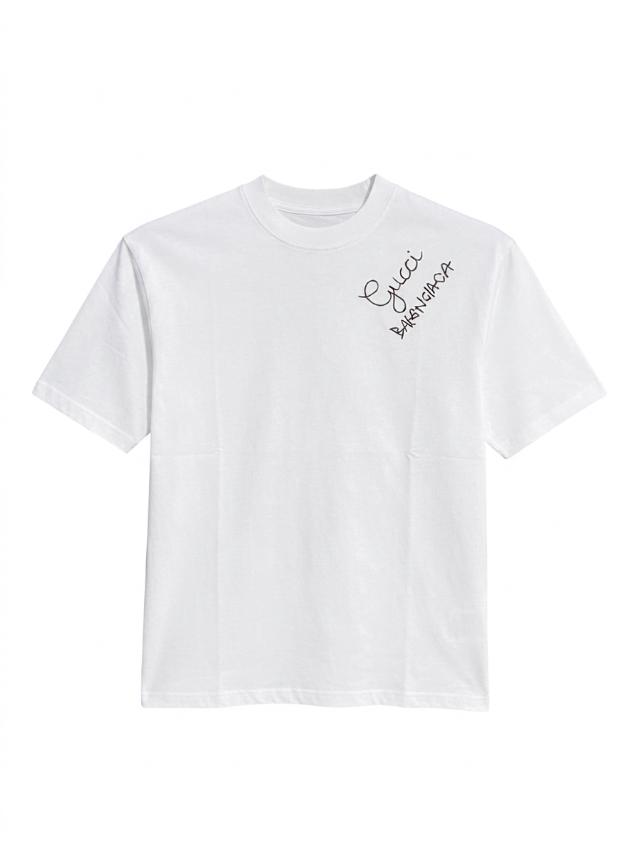 Gucci x Balenciaga T-Shirt Cotton Fabric Made in Turkey