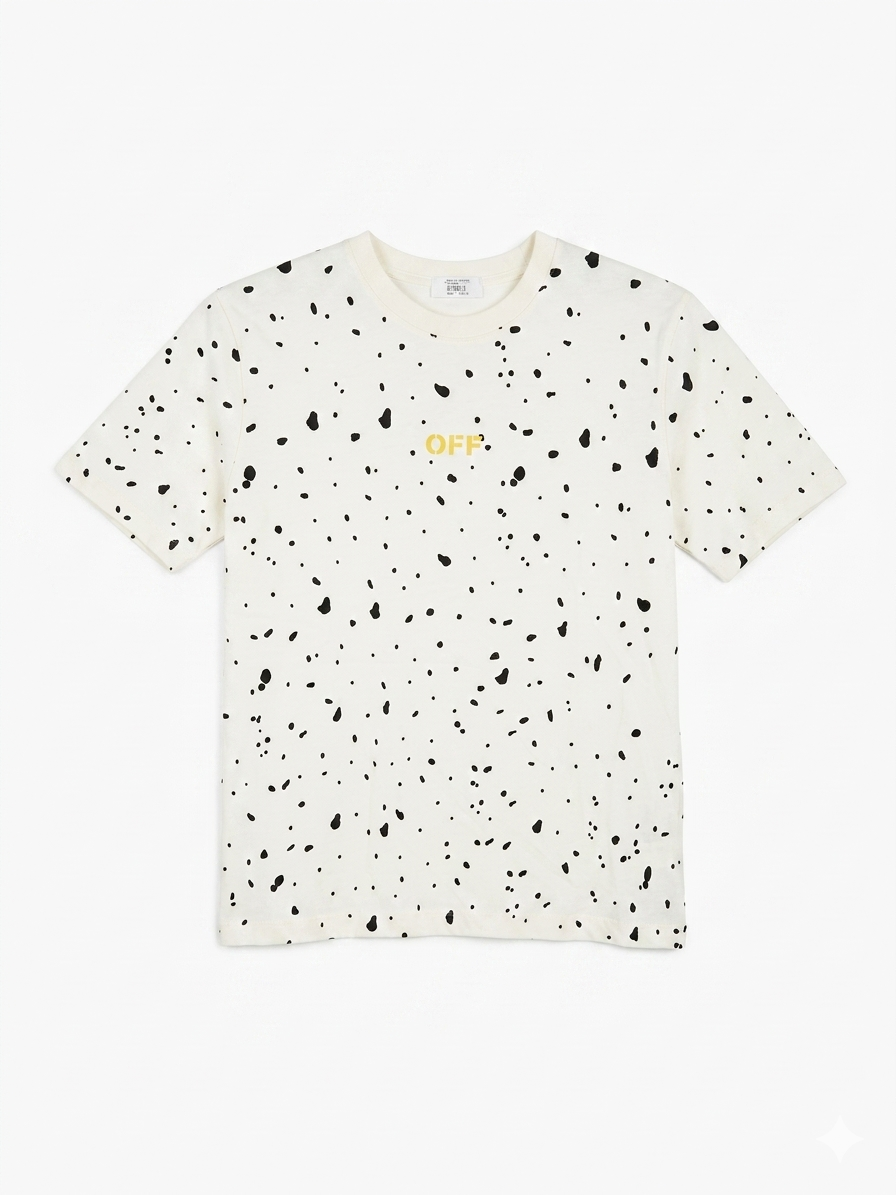 Off-White T-Shirt Cotton Fabric Made in Turkey