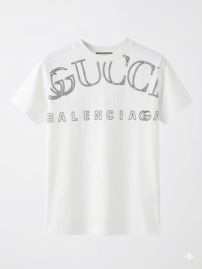 Gucci x Balenciaga T-Shirt Cotton Fabric Made in Turkey