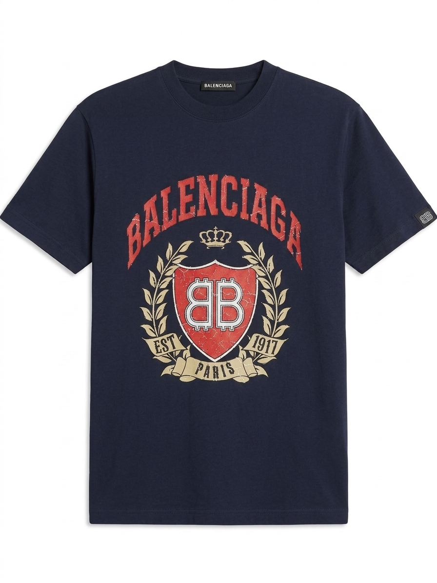 Balenciaga T-Shirt Cotton Fabric Made in Turkey