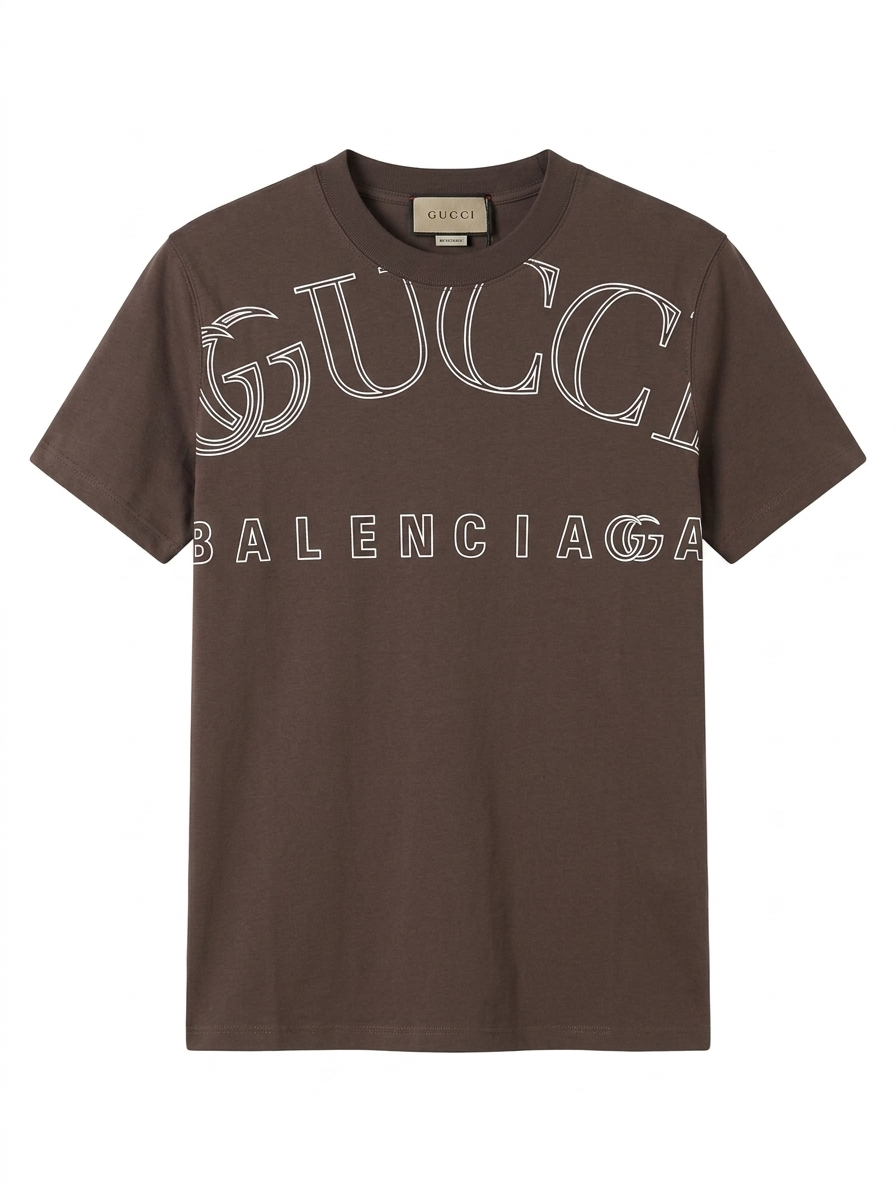 Gucci x Balenciaga T-Shirt Cotton Fabric Made in Turkey