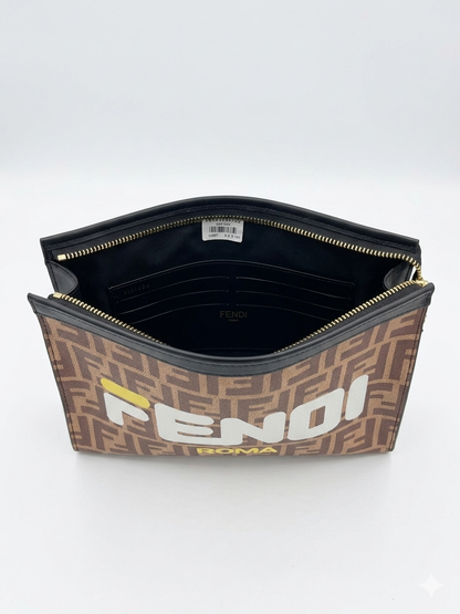 FENDI ROMA Logo  Hand Pouch