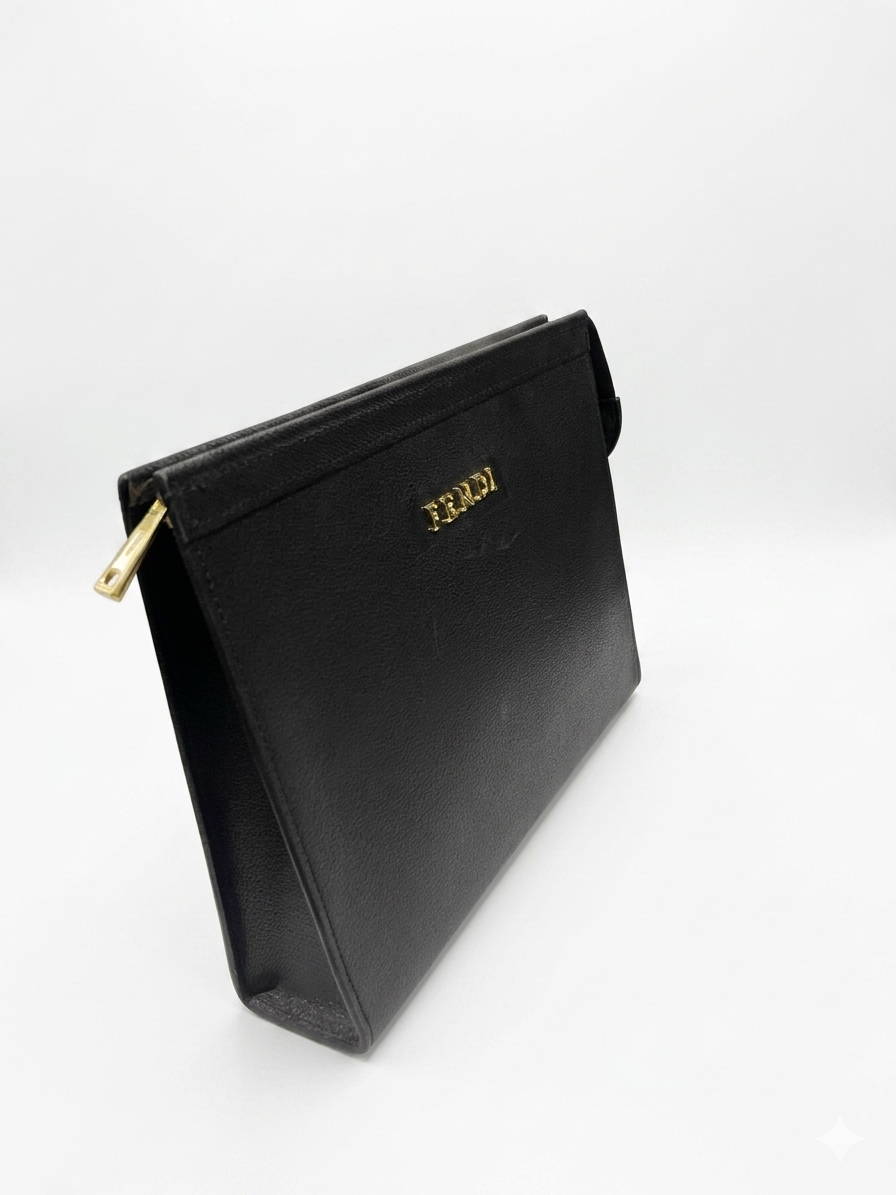 Fendi Grained Hand Pouch