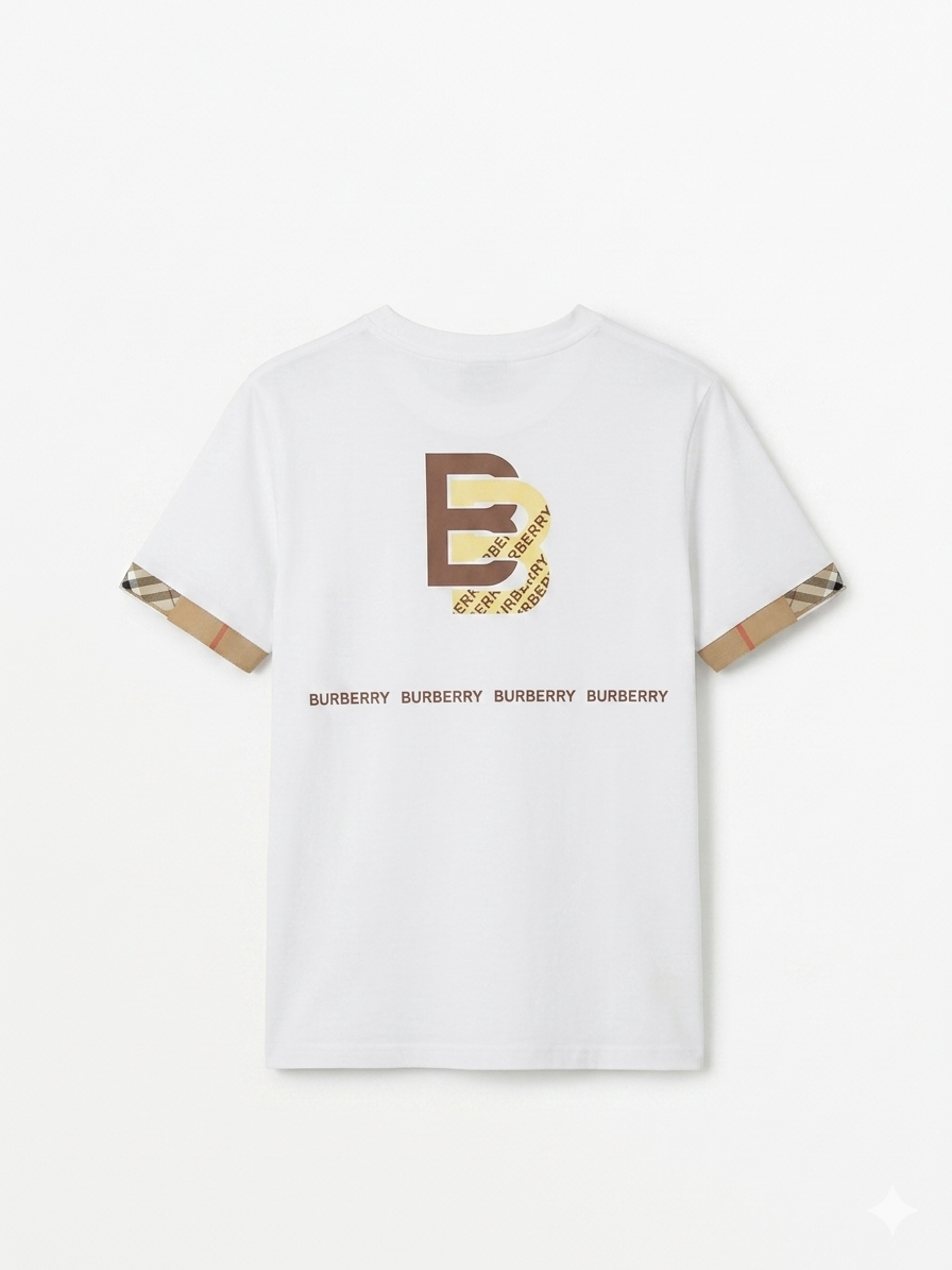Burberry T-Shirt Cotton Fabric Made in Turkey