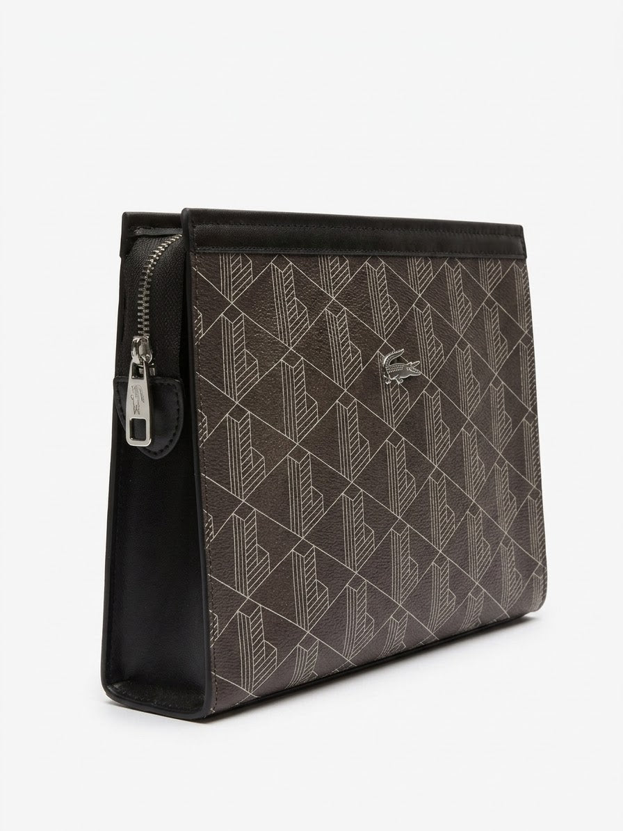 Lacoste Geometric Monogram Hand Pouch