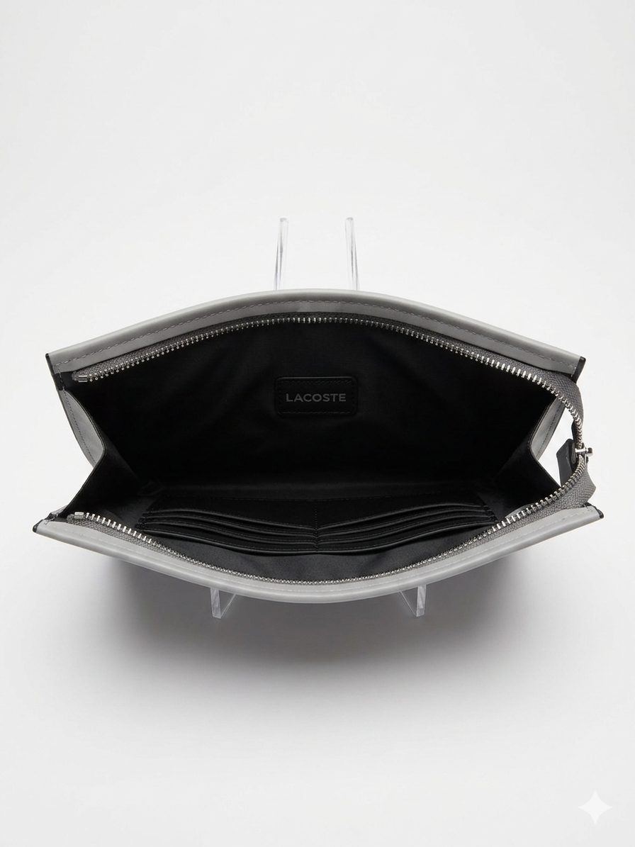 Lacoste Geometric Monogram Hand Pouch