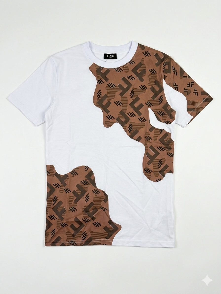 Fendi T-Shirt Cotton Fabric Made in Turkey