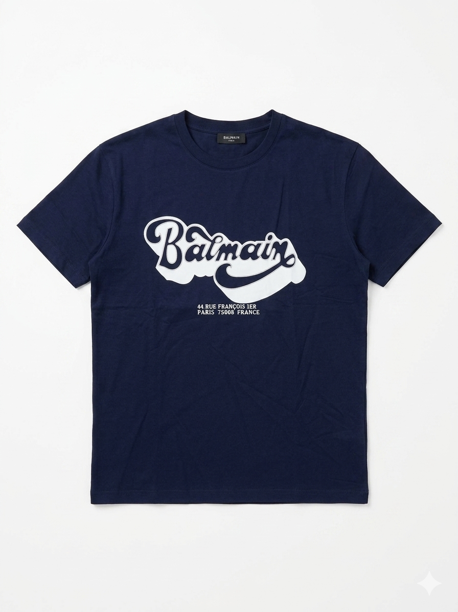 Balmain T-Shirt Cotton Fabric Made in Turkey