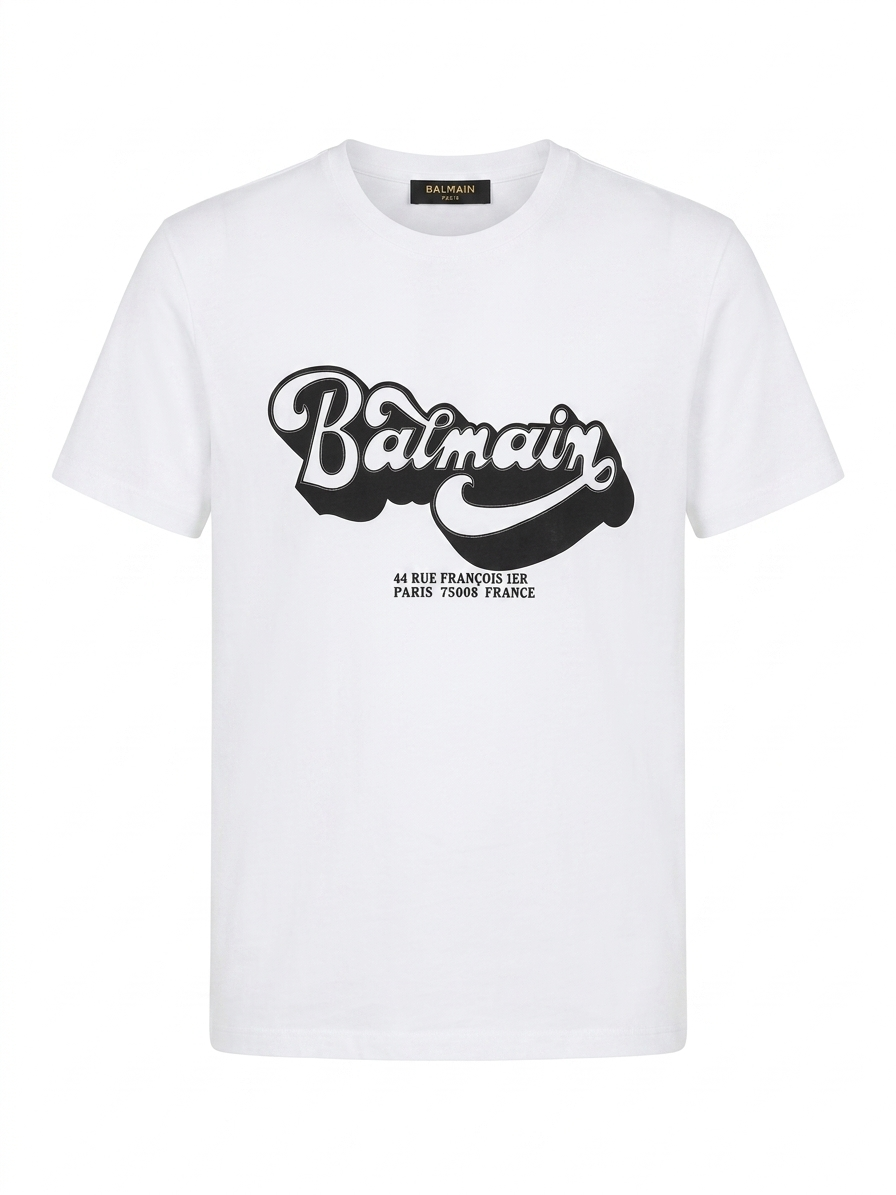 Balmain T-Shirt Cotton Fabric Made in Turkey