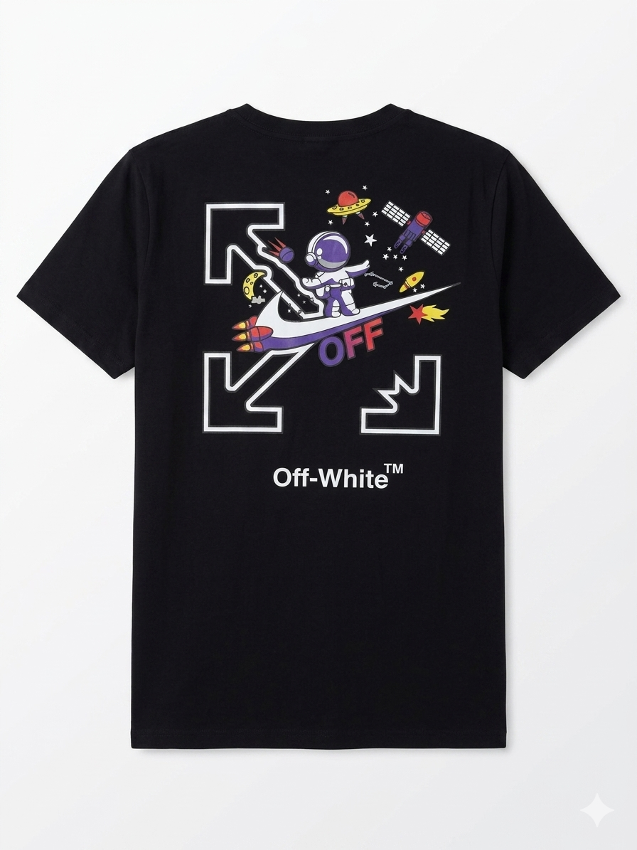 Off-White T-Shirt Cotton Fabric Made in Turkey