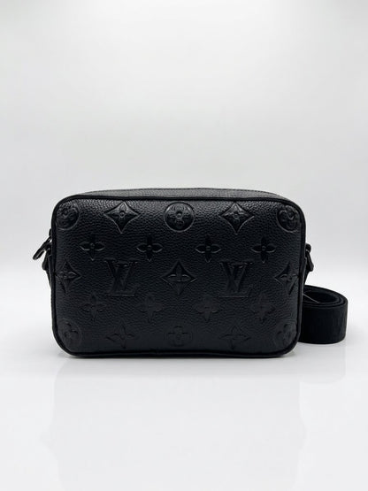 Louis Vuitton Monogram Embossed Double Zip Messenger Bag