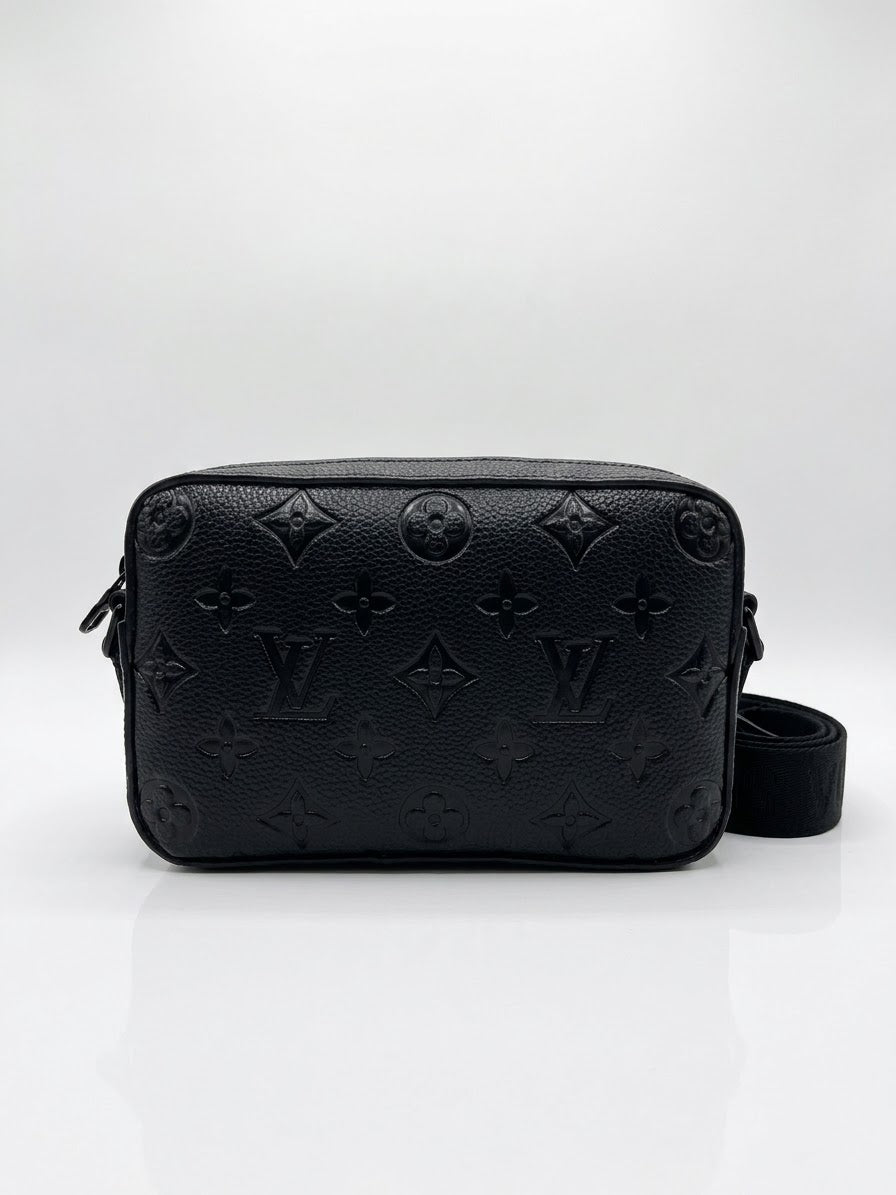 Louis Vuitton Monogram Embossed Double Zip Messenger Bag