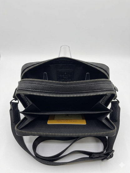 Louis Vuitton Monogram Embossed Double Zip Messenger Bag
