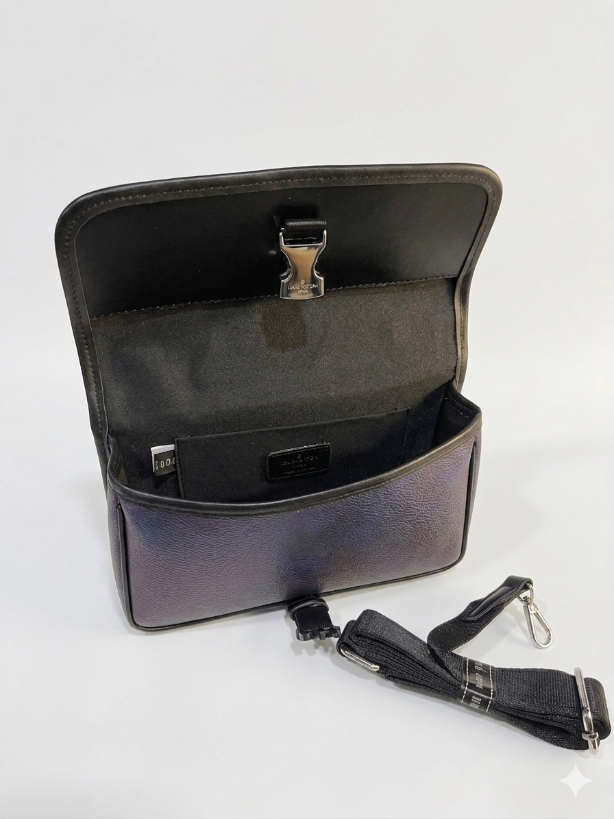 Louis Vuitton Monogram Denim Purple Messenger Bag