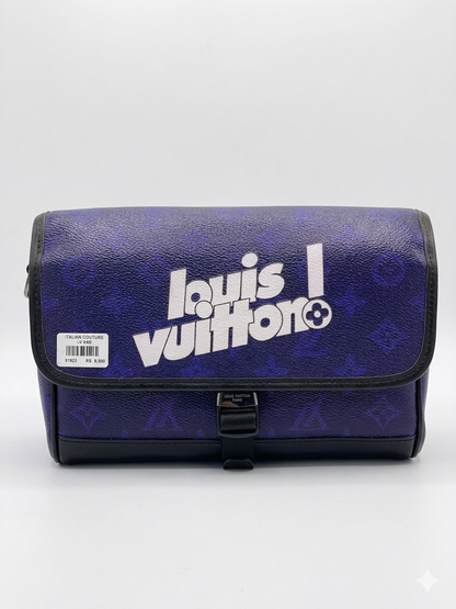 Louis Vuitton Monogram Denim Purple Messenger Bag