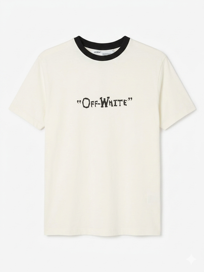 OFF-WHITE T-Shirt Cotton Fabric Made in Turkey