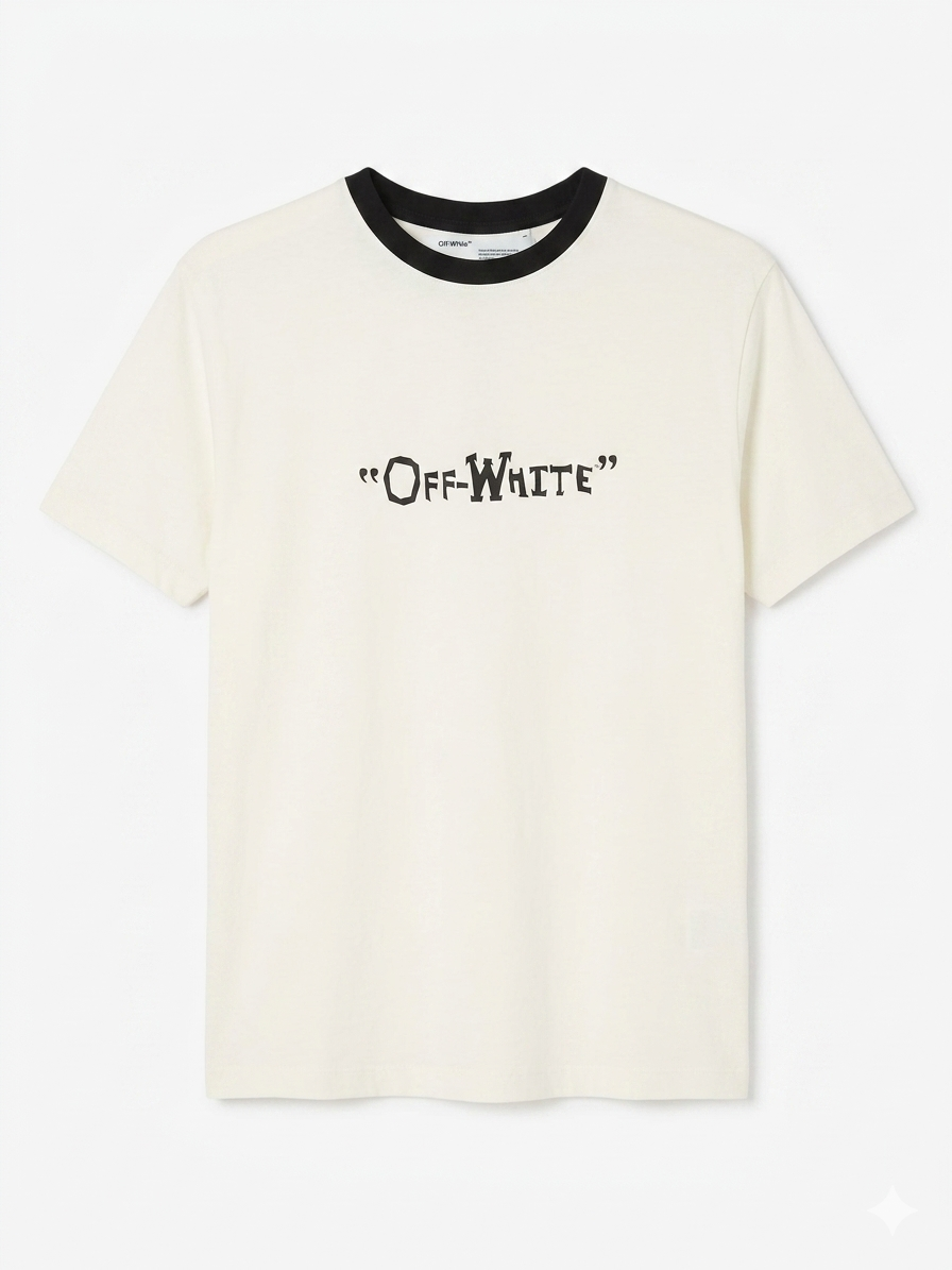 OFF-WHITE T-Shirt Cotton Fabric Made in Turkey