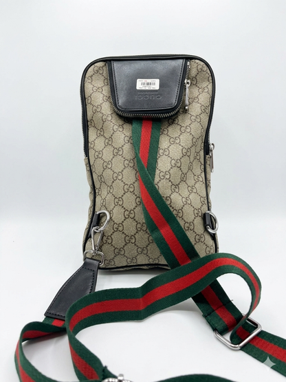 Gucci GG Supreme Sling Bag with Signature Web Strap