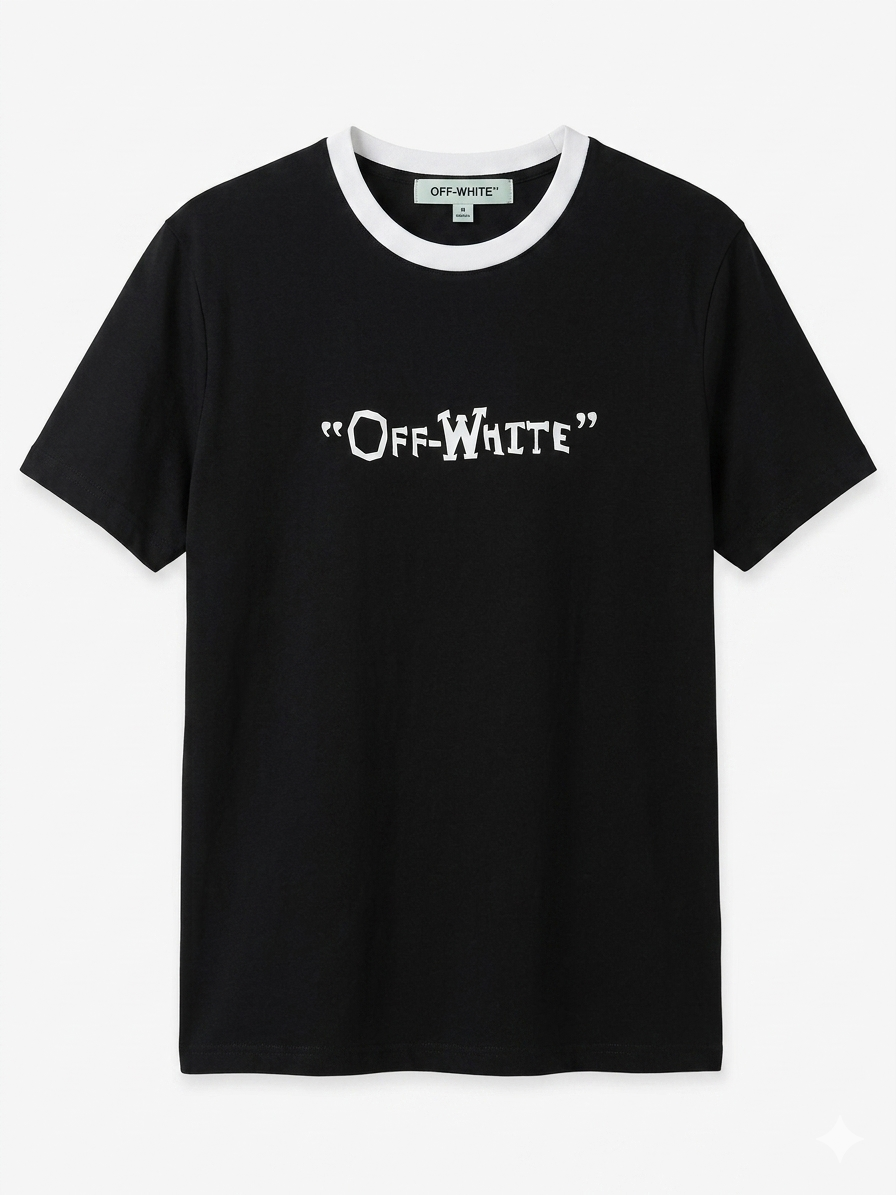 OFF-WHITE T-Shirt Cotton Fabric Made in Turkey