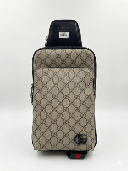 Gucci GG Supreme Sling Bag with Signature Web Strap