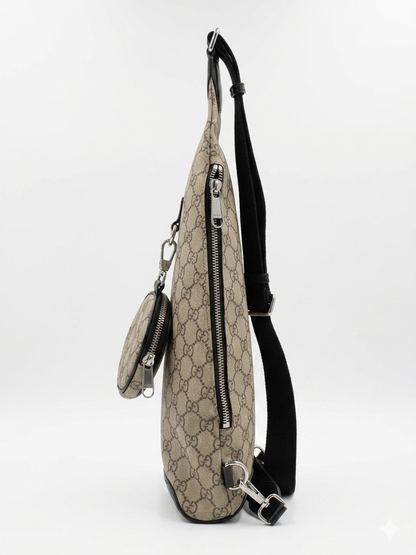 Gucci GG Supreme Sling Bag with Detachable Pouch