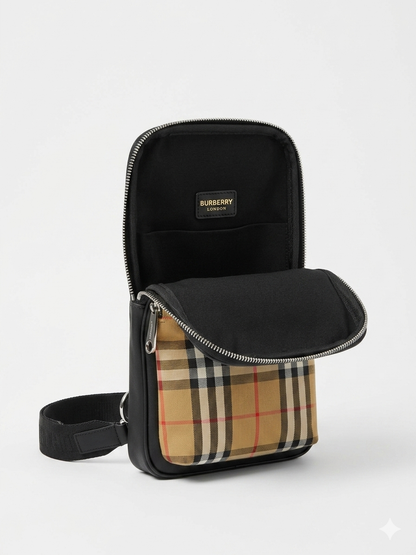 Burberry Vintage Check & Nylon Sling Bag