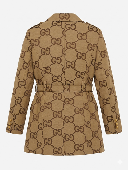 Gucci Jumbo GG Canvas Belted Blazer Dress