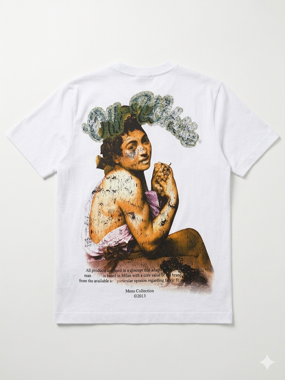 Off-White  T-Shirt Cotton Fabric Made in Turkey