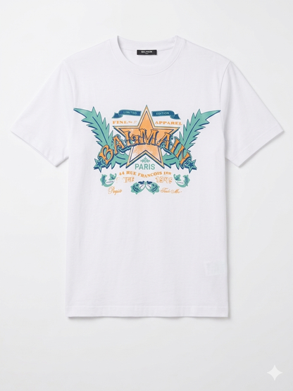 Balmain  T-Shirt Cotton Fabric Made in Turkey