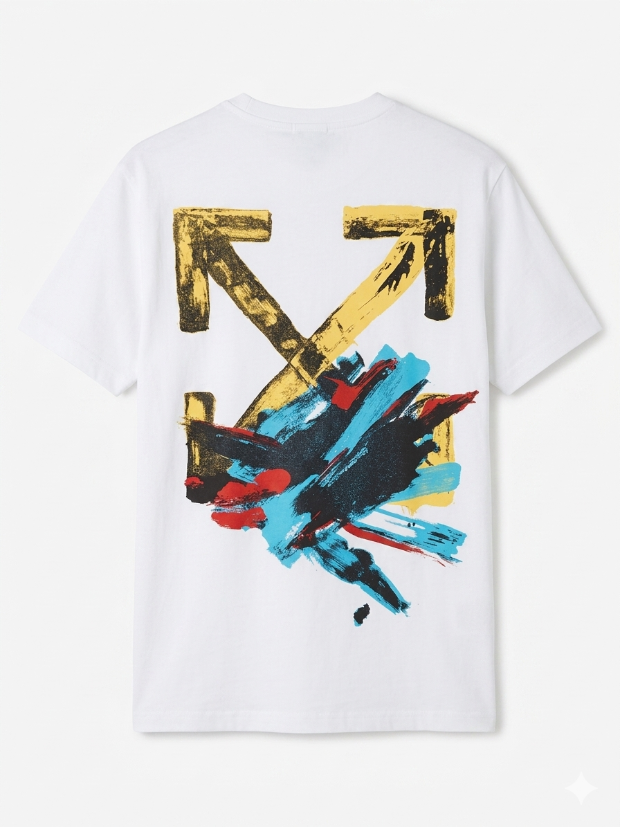 Off-White  T-Shirt Cotton Fabric Made in Turkey