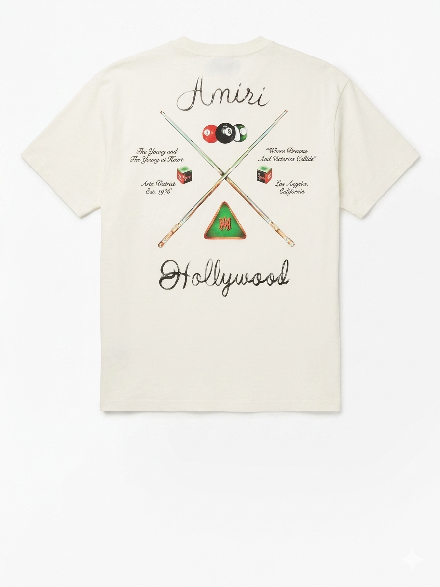 Amiri  T-Shirt Cotton Fabric Made in Turkey