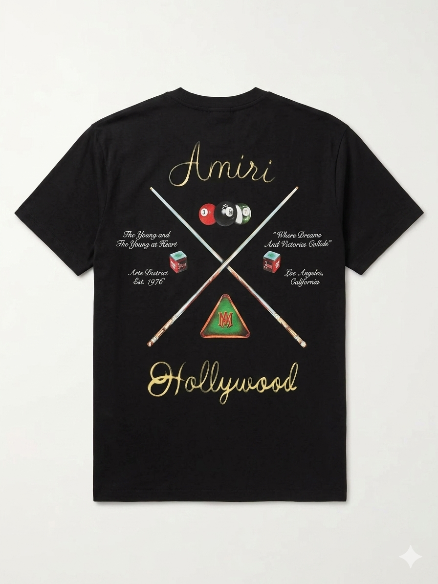Amiri  T-Shirt Cotton Fabric Made in Turkey