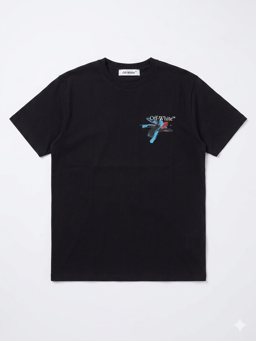Off-White  T-Shirt Cotton Fabric Made in Turkey