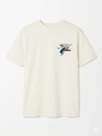 Off-White  T-Shirt Cotton Fabric Made in Turkey