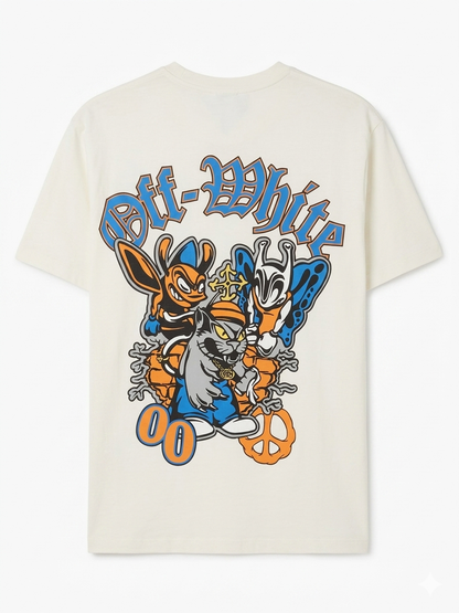 Off-White  T-Shirt Cotton Fabric Made in Turkey