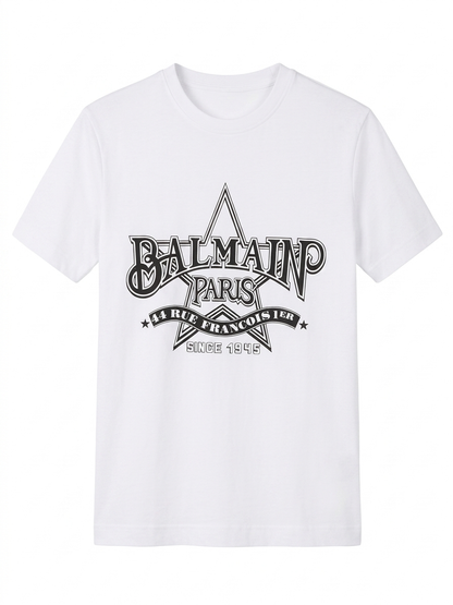 Balmain  T-Shirt Cotton Fabric Made in Turkey