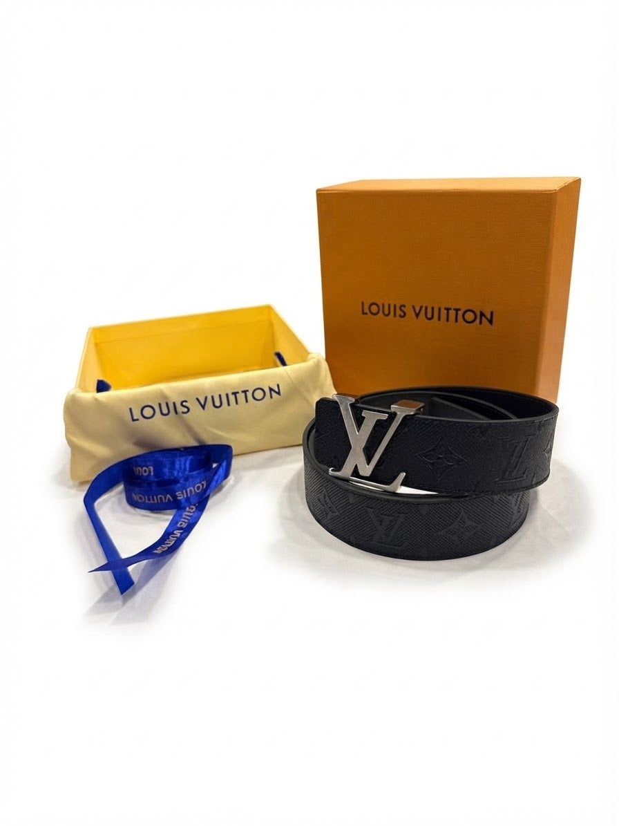 Louis Vuitton 1:1 Grade Monogram Empreinte Leather Belt (Silver Hardware)